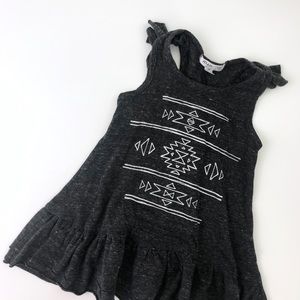 Joah Love Toddler Grey Tribal Print Ruffle Dress